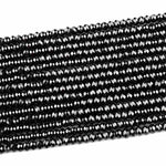 Natural Black Spinel Faceted 3mm 4mm 6mm Rondelle Beads Micro Faceted Laser Diamond Cut 15.5" Strand