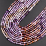Rare Natural Auralite 23 Cacoxenite Gemstone 3mm 4mm Faceted Rondelle Beads Powerful Healing Gemstone World’s Oldest Crystal 15.5" Strand
