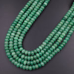 Natural Green Aventurine 6mm 8mm Rondelle Beads 15.5" Strand