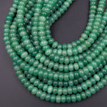Natural Green Aventurine 6mm 8mm Rondelle Beads 15.5" Strand