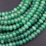 Natural Green Aventurine 6mm 8mm Rondelle Beads 15.5" Strand