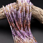 Rare Natural Auralite 23 Cacoxenite Gemstone 3mm 4mm Faceted Rondelle Beads Powerful Healing Gemstone World’s Oldest Crystal 15.5" Strand