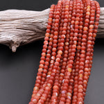 AAA Matte Natural Banded Red Agate 4mm 6mm 8mm 10mm 12mm Round Beads 15.5" Strand