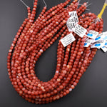 AAA Matte Natural Banded Red Agate 4mm 6mm 8mm 10mm 12mm Round Beads 15.5" Strand