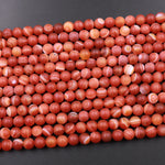 AAA Matte Natural Banded Red Agate 4mm 6mm 8mm 10mm 12mm Round Beads 15.5" Strand