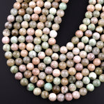 Rare! Natural Green Madagascar Moonstone Garnierite 4mm 6mm 8mm 10mm 12mm Round Beads 15.5" Strand