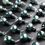Large Green Moss Agate Guru 12mm Beads 3 Holes T-Beads Set For Mala Making