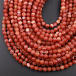 AAA Matte Natural Banded Red Agate 4mm 6mm 8mm 10mm 12mm Round Beads 15.5" Strand