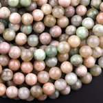 Rare! Natural Green Madagascar Moonstone Garnierite 4mm 6mm 8mm 10mm 12mm Round Beads 15.5" Strand