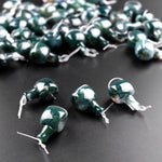 Large Green Moss Agate Guru 12mm Beads 3 Holes T-Beads Set For Mala Making