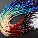 Faceted Natural Chakra 4mm 6mm 8mm Beads Gemstone Amethyst Lapis Apatite Aventurine Citrine Red Carnelian Garnet Rock Quartz 15.5" Strand