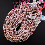 Natural Peruvian Pink Opal 6mm 8mm Round Beads 15.5" Strand