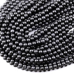 From Burma Stunning Natural Burmese Black Jade Round Beads 4mm 6mm 8mm 10mm 15.5" Strand