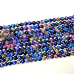 AAA Multicolor Rainbow Tiger's Eye 4mm 6mm 8mm 10mm 14mm Smooth Round Beads Aka Galaxy Tiger's Eye 15.5" Strand
