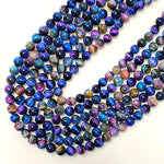 AAA Multicolor Rainbow Tiger's Eye 4mm 6mm 8mm 10mm 14mm Smooth Round Beads Aka Galaxy Tiger's Eye 15.5" Strand