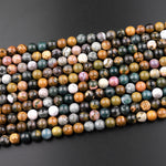 Natural Ocean Jasper Round Beads 4mm 6mm 8mm 10mm 12mm High Quality Round Beads 15.5" Strand