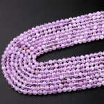 Faceted Natural Lilac Purple Amethyst Round Beads 2mm 3mm Miro Diamond Cut Gemstone 15.5" Strand