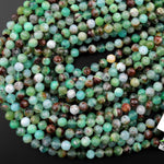 Natural Australian Green Chrysoprase Faceted Round 4mm 8mm Beads Diamond Cut Gemstone Beads 15.5" Strand