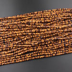 Natural Tiger's Eye 4mm 6mm Heishi Beads 15.5" Strand