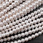 Large Hole Pearls Beads Genuine White Freshwater Pearl 8mm 9mm 10mm Round Big 2mm Hole 8" Strand