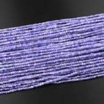 AAA Faceted Natural Tanzanite 2mm Cube Beads Purple Blue Gemstone 15.5" Strand