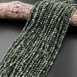 AAA Natural Green Seraphinite Faceted Round Beads 2mm 3mm 4mm 5mmGemstone From Russia 15.5" Strand