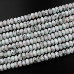 Natural Kiwi Jasper 8mm and 10mm Rondelle Beads 15.5" Strand