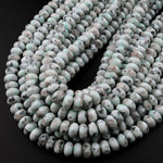 Natural Kiwi Jasper 8mm and 10mm Rondelle Beads 15.5" Strand