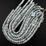 Natural Kiwi Jasper 8mm and 10mm Rondelle Beads 15.5" Strand