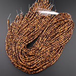 Natural Tiger's Eye 4mm 6mm Heishi Beads 15.5" Strand