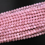 AAA Natural Morganite Beads Smooth 4mm 6mm 8mm 10mm 12mm 14mm Round Beads Pink Beryl Aquamarine Gemstone 15.5" Strand