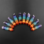 AAA Rainbow Chakra Crystal Pendant Healing Stone Pendulum Tower Point