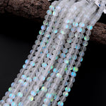 Mermaid Stone beads Aka Mystic Aura Quartz White Matte Synthetic Rainbow Moonstone 6mm 8mm 10mm 12mm Round Beads 15.5" Strand