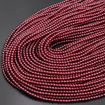 AAA Natural Red Garnet 3mm 4mm 5mm 6mm Round Beads 15.5" Strand