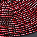 AAA Natural Red Garnet 3mm 4mm 5mm 6mm Round Beads 15.5" Strand