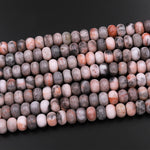 Natural Pink Zebra Jasper 6mm 8mm Smooth Rondelle Beads 15.5" Strand