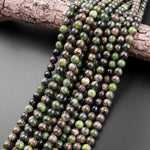 Natural Australian Green Jade 6mm 8mm 10mm Round Beads 15.5" Strand