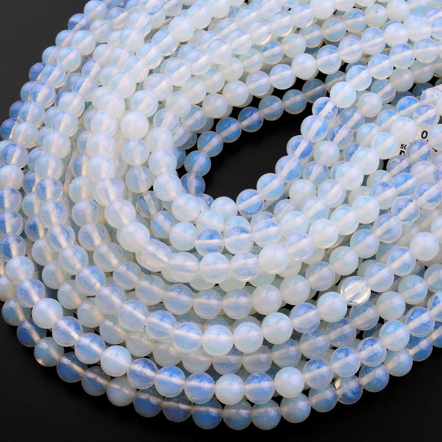Opalite 4mm 6mm 8mm 10mm 12mm Smooth Round Beads 15.5" Strand