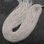 Tiny Small Genuine Freshwater Rice Seed Pearls 2x3mm White Oval Pearl 15" Strand