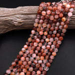 Natural Red Hematoid Lepidocrocite Quartz 6mm 8mm 10mm Round Beads Rare Red Quartz Crystal Powerful Energy Stone From Madagascar Strand