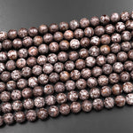 Natural Brown Snowflake Obsidian Beads 4mm 6mm 8mm 10mm Gemstone Round Beads 15.5" Strand