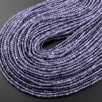 AAA Natural Iolite Gemstone Faceted 2mm 3mm Cube Beads 15.5" Strand