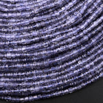 AAA Natural Iolite Gemstone Faceted 2mm 3mm Cube Beads 15.5" Strand