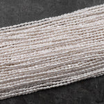 Tiny Small Genuine Freshwater Rice Seed Pearls 2x3mm White Oval Pearl 15" Strand