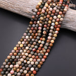 Natural Polychrome Landscape Ocean Jasper 4mm 6mm 8mm 10mm 12mm Smooth Round Beads 15.5" Strand