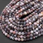 Matte Botswana Agate Beads 4mm 6mm 8mm 10mm 12mm Round Beads 15.5" Strand