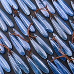 AAA Rare Natural Argentina Lemurian Aquatine Blue Calcite Teardrop Earring Pairs Drilled Matched Gemstone Beads