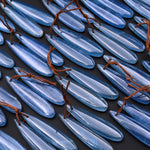 AAA Rare Natural Argentina Lemurian Aquatine Blue Calcite Teardrop Earring Pairs Drilled Matched Gemstone Beads