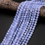 Natural Blue Lace Agate Beads 3mm 4mm 6mm 8mm 10mm Round Beads 15.5" Strand