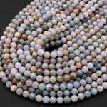 Natural Moss Chalcedony Smooth Round Beads 6mm 8mm 10mm Gemstone 15.5" Strand